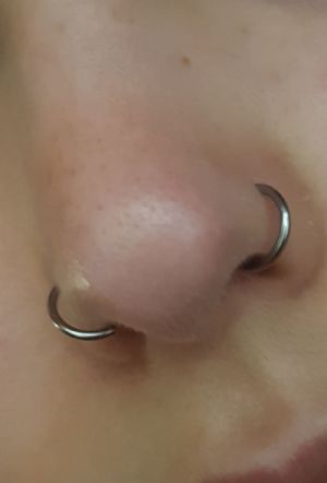 Titanium Nose Hoop Customer Photo